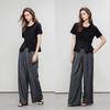 Women's Elegant Ruffle Patchwork Short Sleeve Top