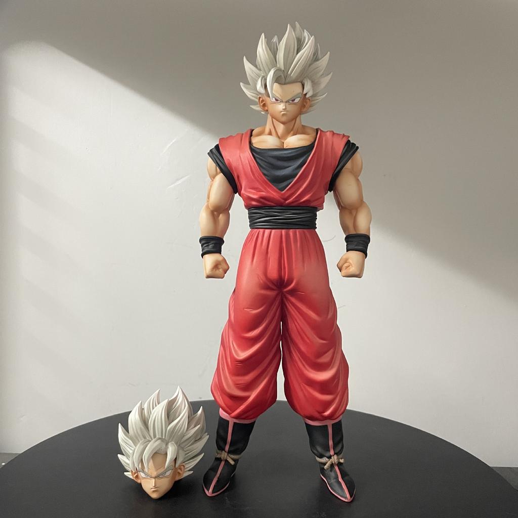 Dragon Ball Anime Figure Super Series Goku Double Headed Super Saiyan Action Statue Doll Model Children Toys Decoration Gift