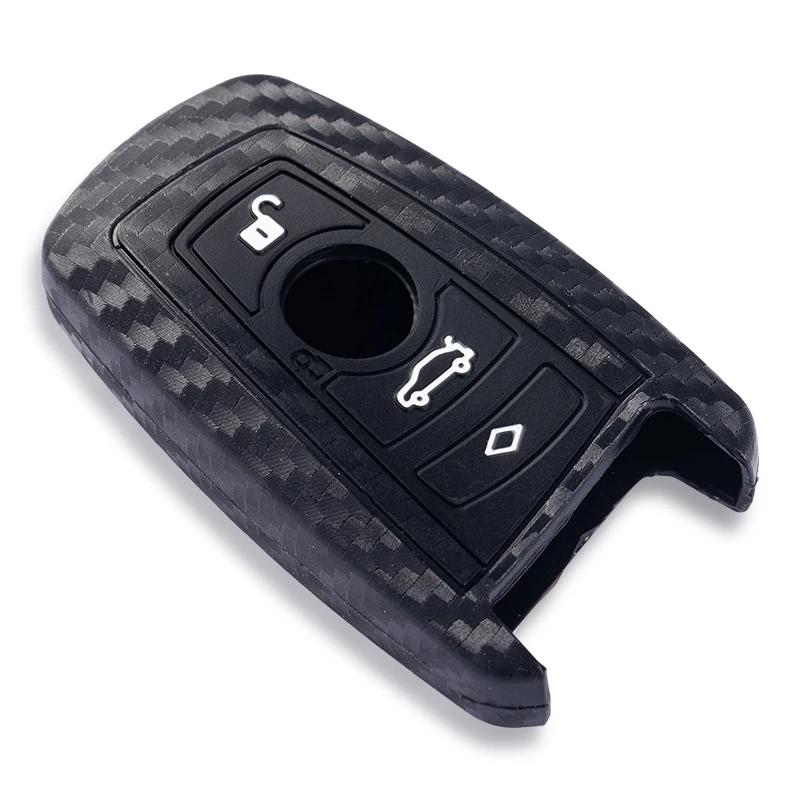 Carbon Fiber Style Car Key Case Cover For BMW 1 3 5 7 Series X1 X3 X4 X5 F10 F15 F16 F20 F30 F18 F25 M3 M4 Accessories Fob