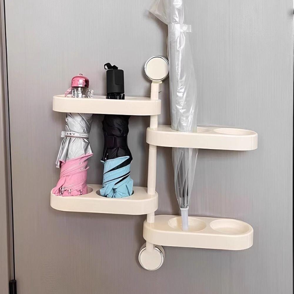 Creative Umbrella Storage Rack Suction Cup Umbrella Organizer Shelf  Door