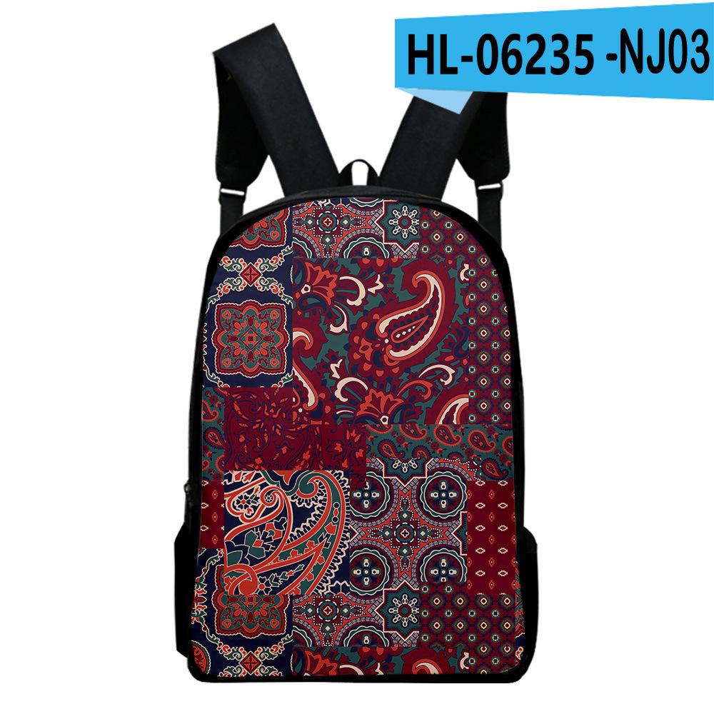 Iconic Favored PLK pupil Backpack Computer Knapsacks 3D Design Oxford Moisture-proof Boys/Girls Outing Backpacks