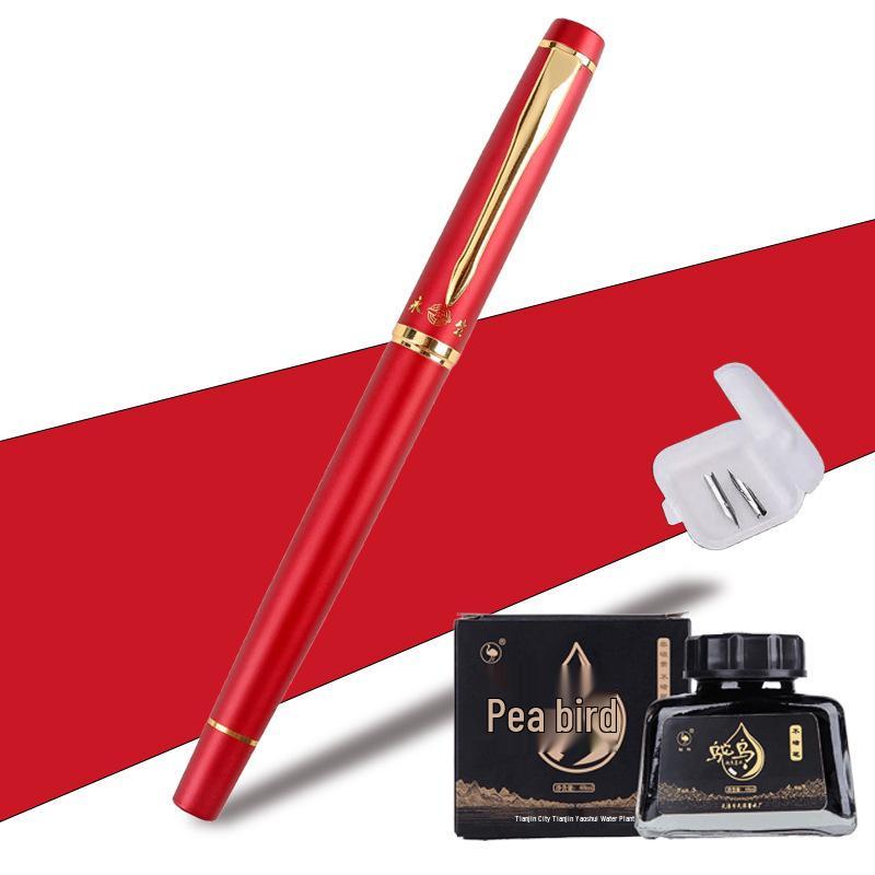 Handmade Curved Tip Calligraphy Fountain Pen for Students and Adults - Perfect for Writing and Character Practice