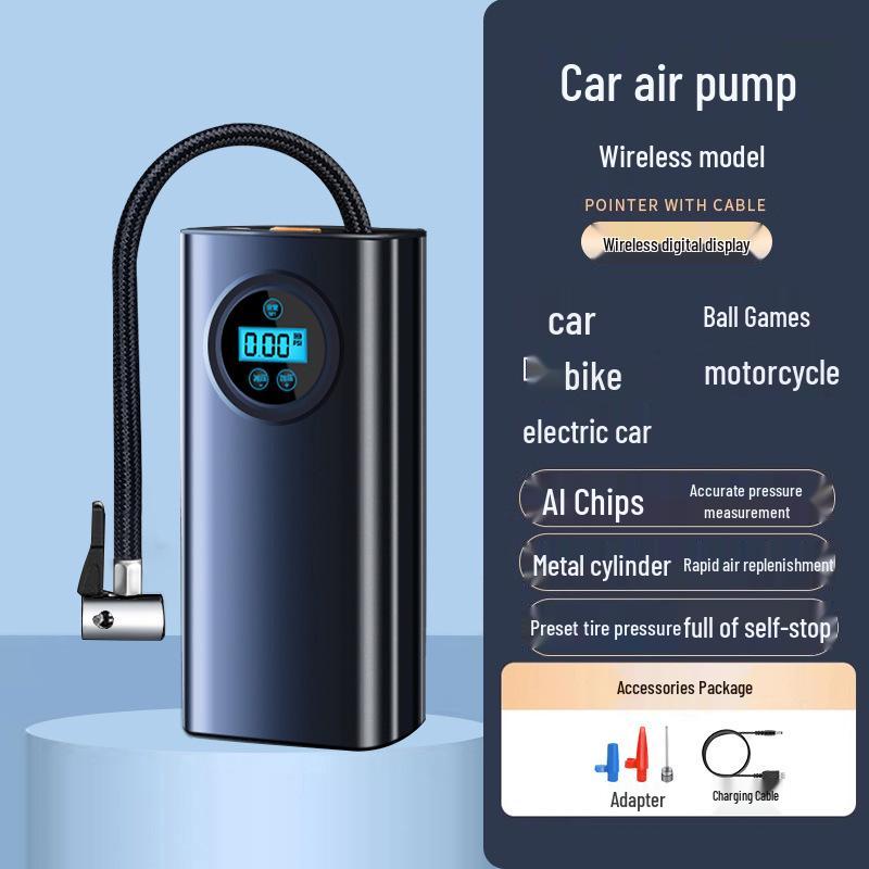 Wireless Portable Digital Car Air Pump with Cross-Border Compatibility