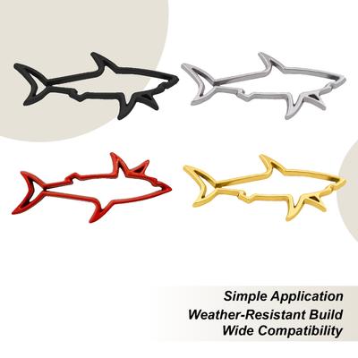 Badges Emblèmes de Voiture Drôle Requin Autocollants de Voiture Creux Résistant aux Intempéries Résistant au Soleil Modification Étiquette Latérale Pour Camion Moto