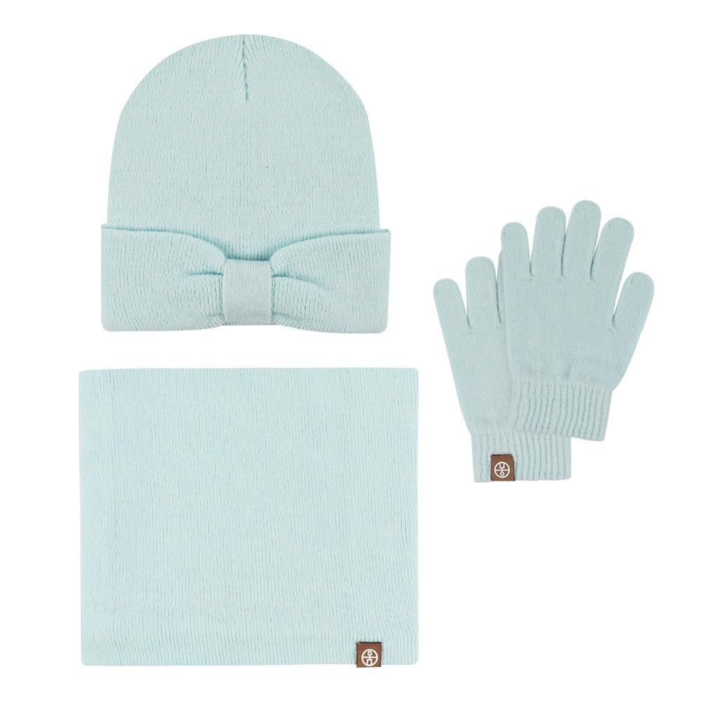 Children's Warm Three Piece Set Autumn/Winter Plush Baby Hat, Scarf, Glove