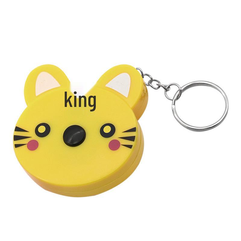 Keychain Cartoon Animal Tape Measure with Automatic Lock: Tiger, Pig, Frog Designs