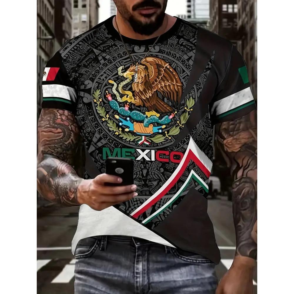3D Digital Printing T-Shirt Teen Men's Short Sleeve Top Versatile Breathable