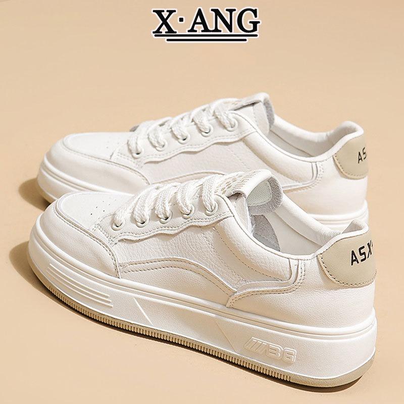 

Легкие кожаные кеды на мягкой подошве, детские весенние новые универсальные кеды на платформе, повседневная спортивная обувь 40