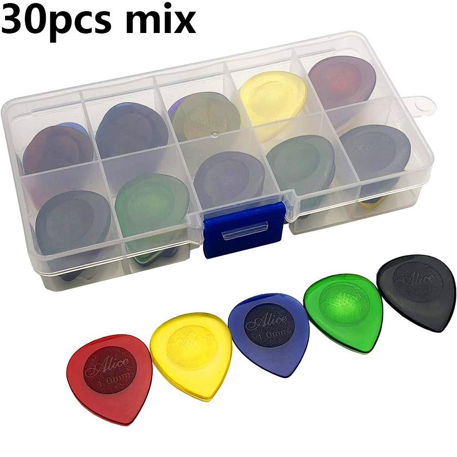 

30/50pcs Alice Durable Clear Heavy Guitar Pick Bass Rock Plectrum 1.0/2.0/3.0 mm With Pick Case Storage Box JXB