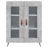 Vidaxl Witrynka, Szarość Betonu 69,5X34X180 Cm Materiał Drewnopochodny