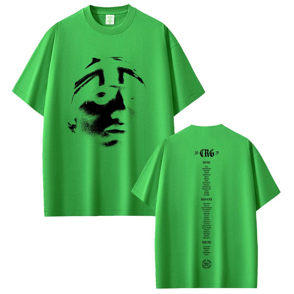 Rapper Central Cee Face Graphic T Shirt CANT RUSH GREATNESS World Tour 2025 Tshirt Unisex Women Hip Hop Fashion Oversized Tshirt