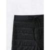 Women High Waist Knit Beach Shorts Black Sheer Mesh Hollow Out Swim Shorts with Drawstring