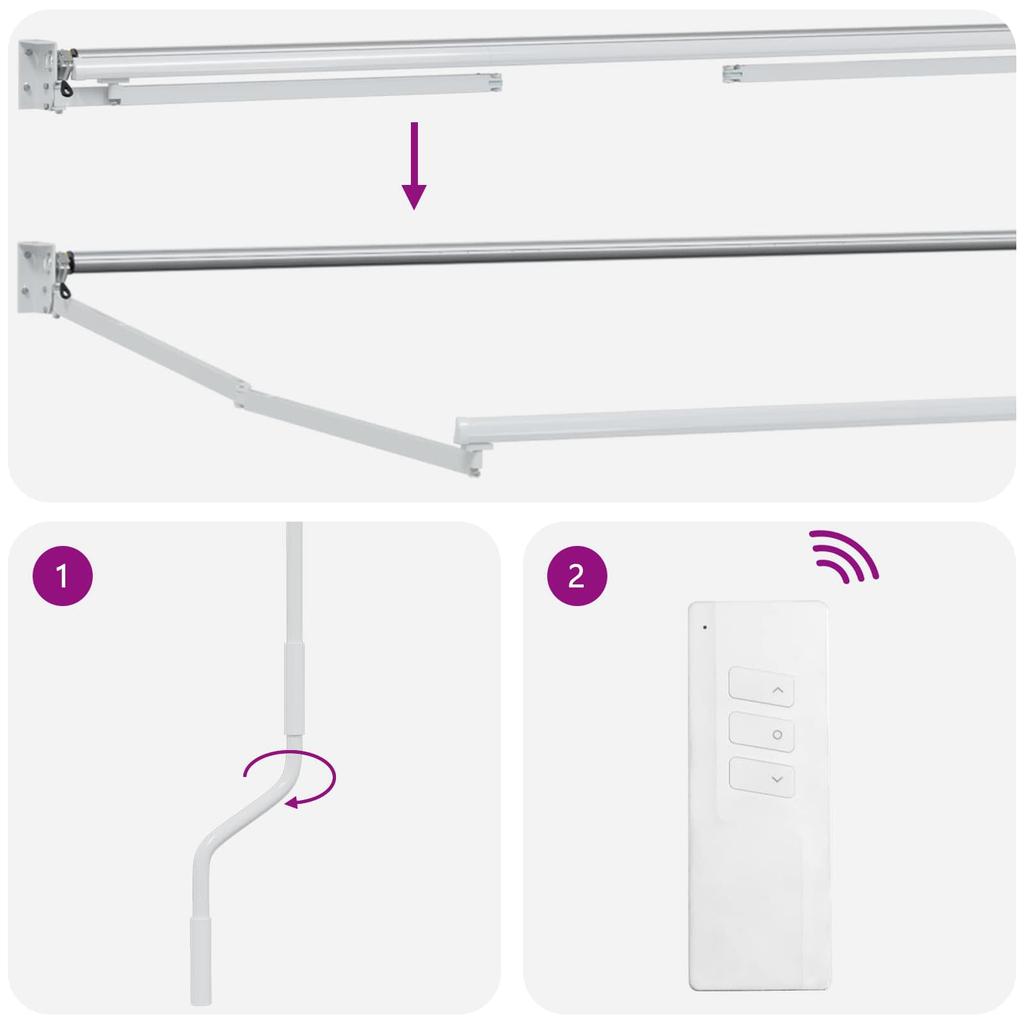 Electric Retractable Awning Blue Orange White 4 X 3 M