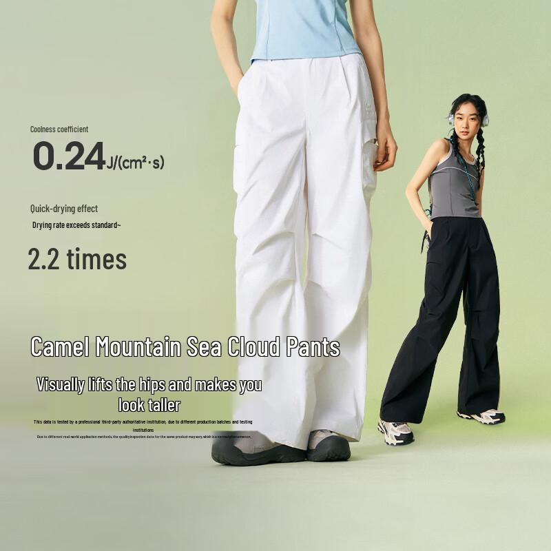 Camel Cool-Feel Cargo Wide-Leg Pants XL