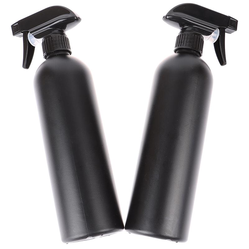 2Pcs 500ml Black Plastic Trigger Spray Bottles for Car Cleaning Multi-function Durable Cleaning Tools for Auto Detailing