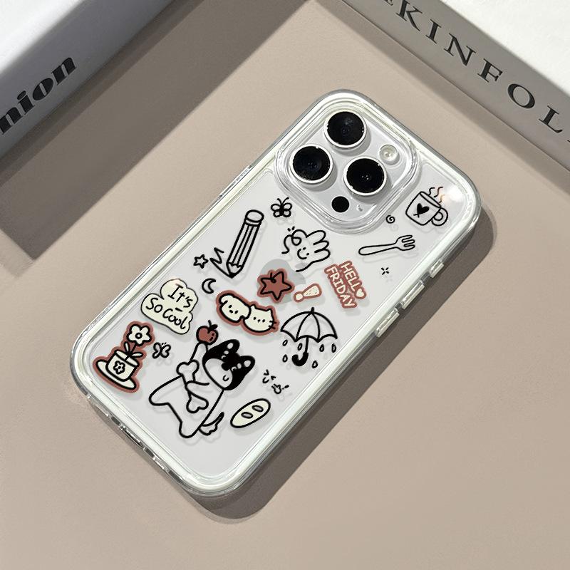 Doodle Puppy for IPhone17ProMax for Apple Phone Case 16/14/1 3/12 All-Inclusive Soft Cover 11