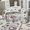 Trousse Hello Kitty en tissu grande capacité, idéale pour les étudiants et le bureau.