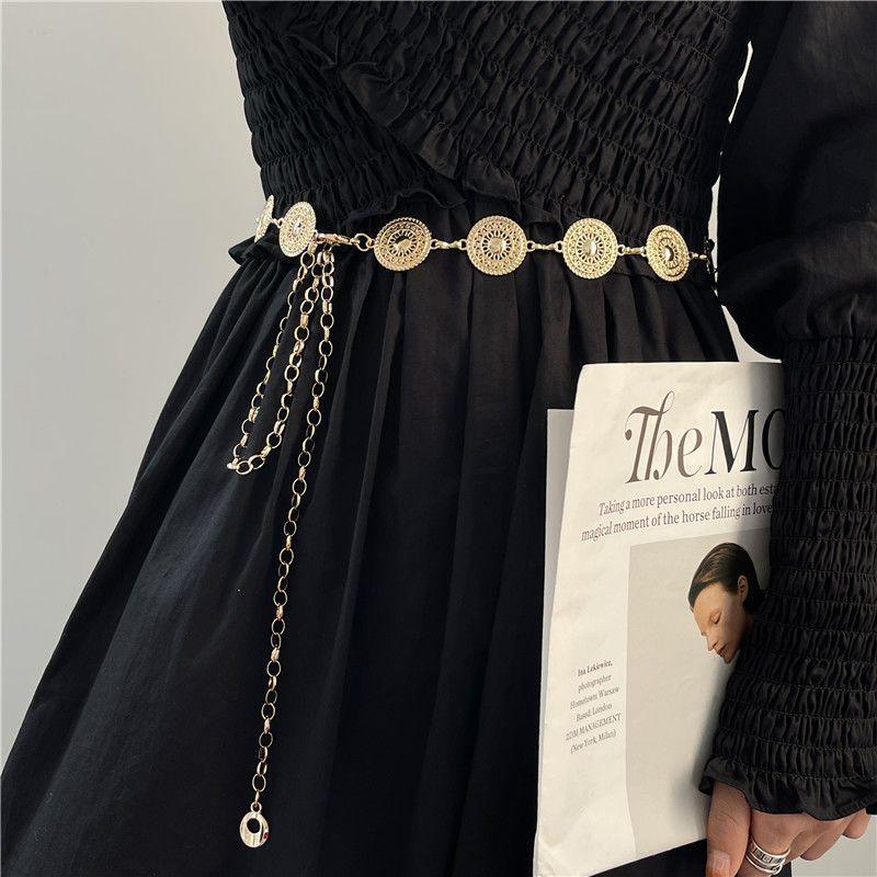 Premium Retro Metal Waist Chain for Women - Fashionable Sweater Belt Accessory