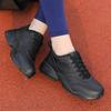 Fashion Comfortable Women Sports Shoes Black Leather Running Womens Sneakers Women Designer Outdoor Walking Shoes Size 41 Thick Sole