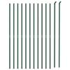 Clôture en mailles de chaîne - Clôture à mailles losangées avec bride - Vert - Acier galvanisé PVC - 1,8 x 25 m