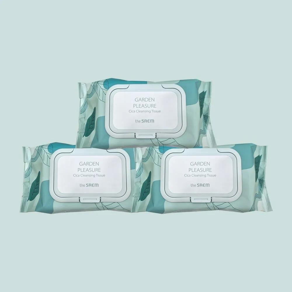 THESAEM Garden Pleasure Cica Очищающие салфетки 100 шт. x 3 упаковки