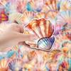 50 Colorful Seashell Graffiti Stickers Skateboard Luggage Mobile Phone Decorative Stickers Waterproof Children's Stationery Stickers