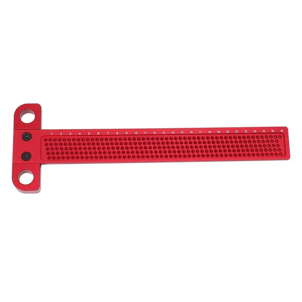 Woodworking Scribe 60-400mm T-type Ruler Hole Scribing Ruler Aluminum Alloy Line Drawing Marking Gauge DIY Measuring Tools
