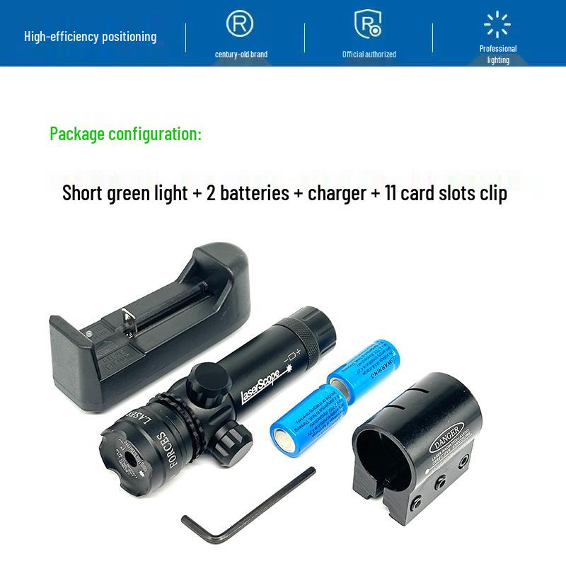 Green Laser Sight: Shockproof, Waterproof, 360° Adjustable, Infrared, Long-Range Outdoor Use