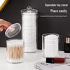 Dual-Layer Transparent Cotton Swab & Toothpick Storage Box