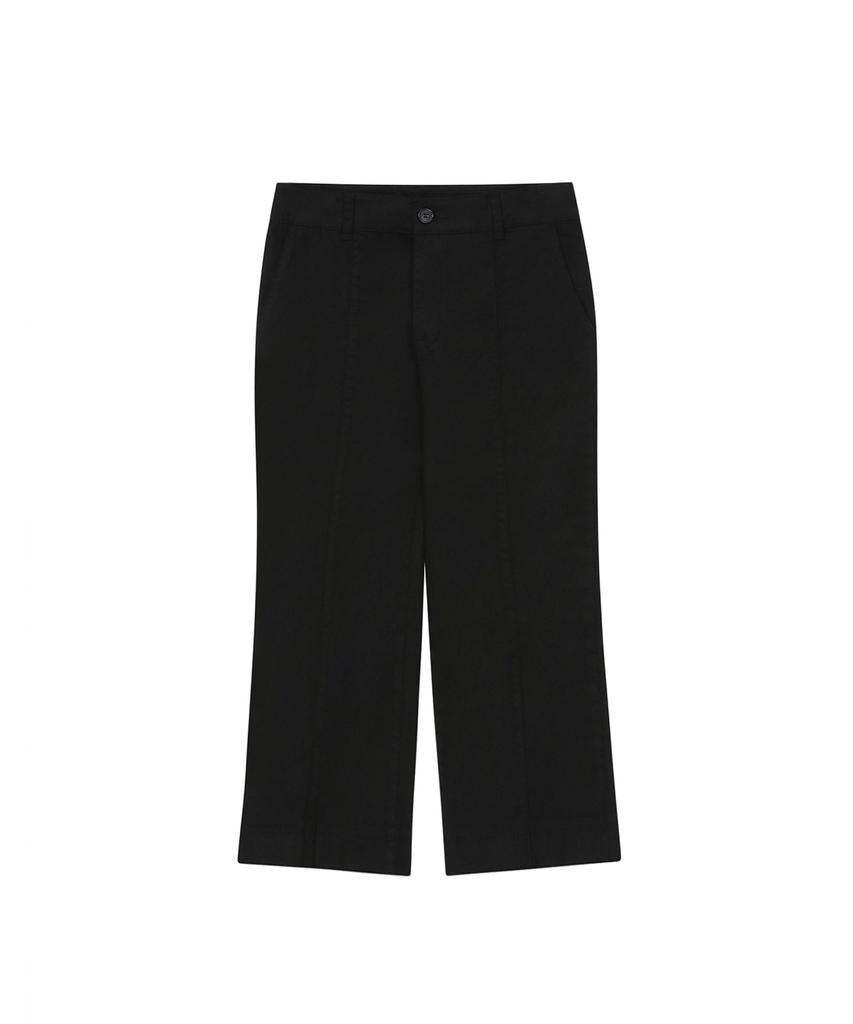 Tinsi Back Slit Capri Pants (Black)