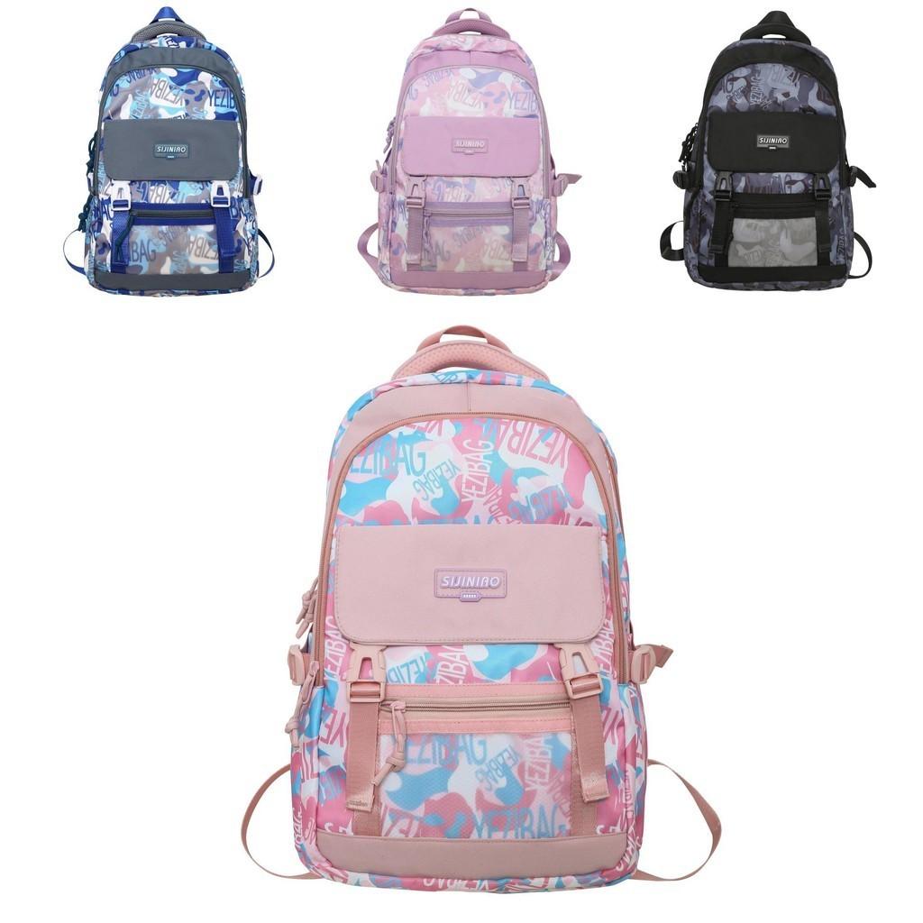 Trendy Color Blocked Backpack For Outdoor Travel Stylish School Bag For Teens