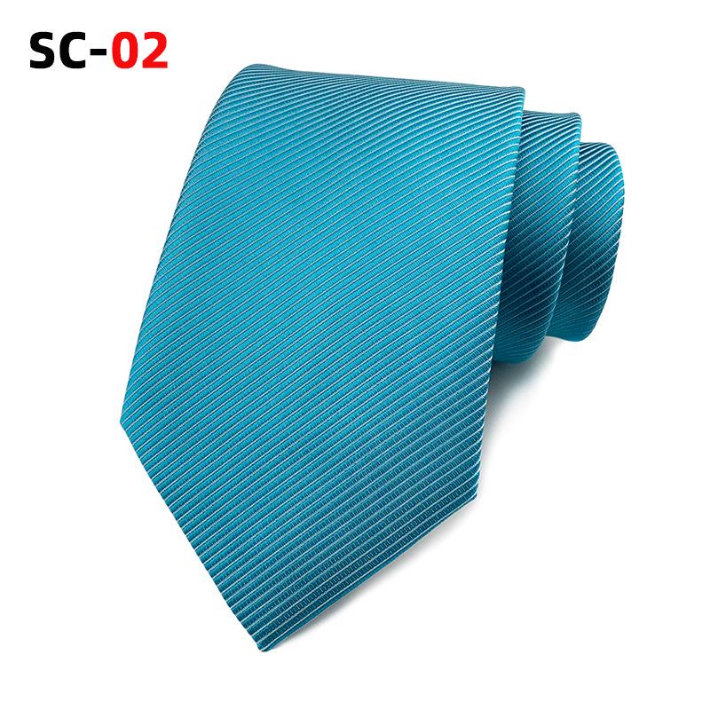 Einfarbige Krawatte aus hochdichtem Satin, 8 cm - Koreanische Mode, Business-Herrenaccessoire