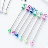 8Pcs Colorful Beadable Keychain Pendant Keyring Charm Decorations for Car Key Holder Backpack Pendants Bag Charm