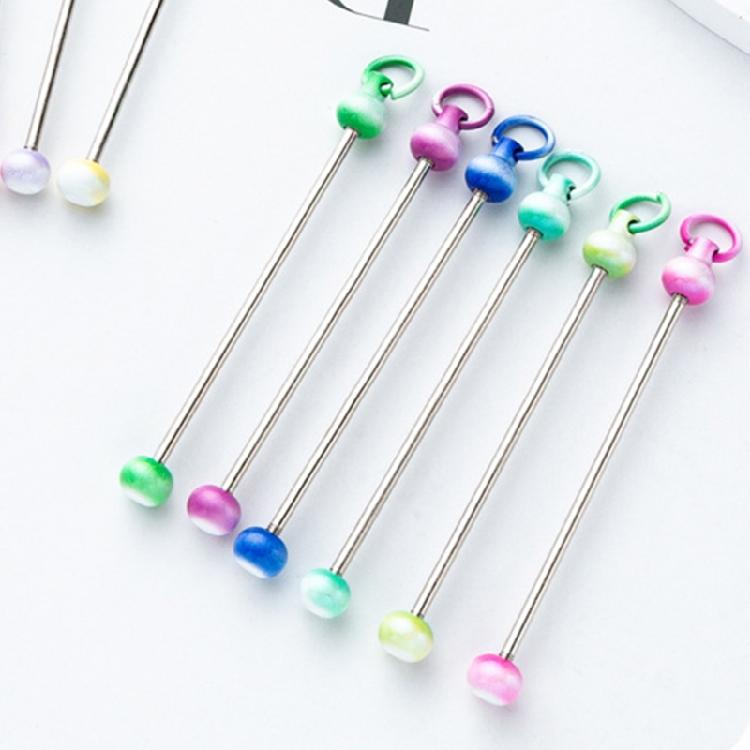 8Pcs Colorful Beadable Keychain Pendant Keyring Charm Decorations for Car Key Holder Backpack Pendants Bag Charm