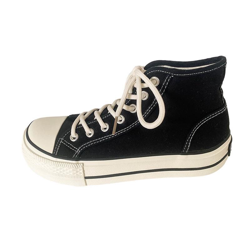 GD07 Perennial Popular Mango Head Thick-soled High-top Canvas Shoes Women's Summer Thin Niche Board Shoes Little White Shoes