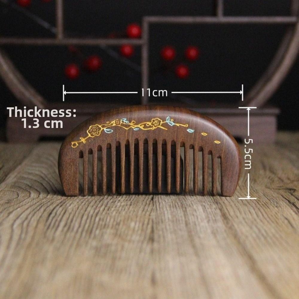 Gold Sandalwood Sandalwood Hair Comb Gold Branches Wood Combs Hot Hair Brush  Hair Styling Tool
