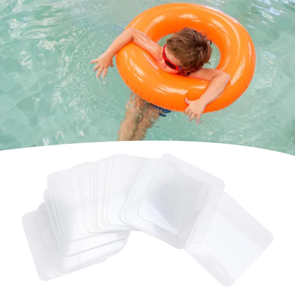 120 Pcs Inflatable Patch Repair Kit Water Resistant Strong Adhesive Airtight Clear PVC Air Mattress Patch Kit for Rafts Kayaks Canoes