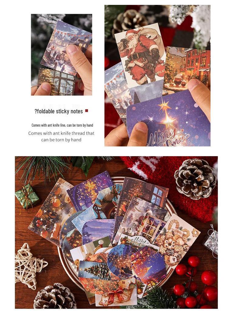 Neon Christmas Gift Box: Holiday Atmosphere Journal Sticker Set