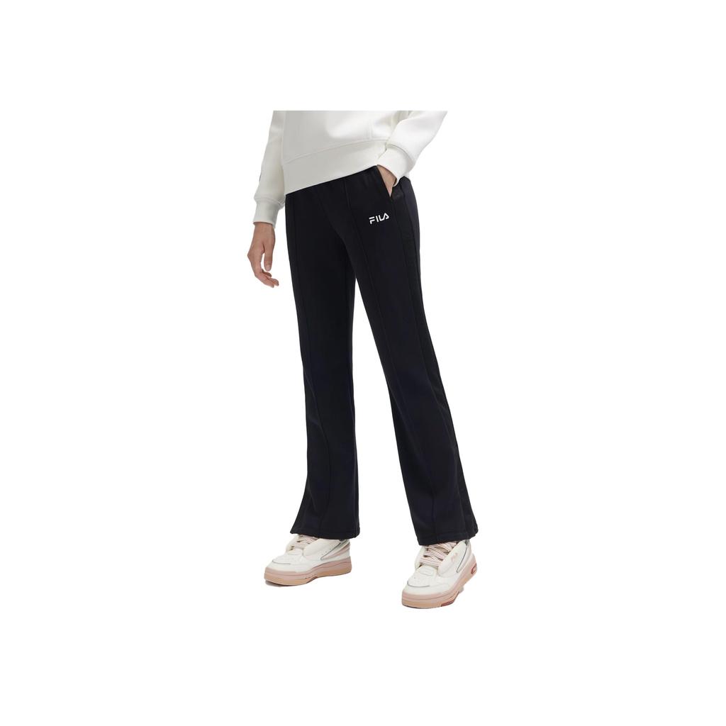 Fila 2023 Autumn New Simple Slim Fit Knitted Flared Pants Men Pants Black F11W348601FBK