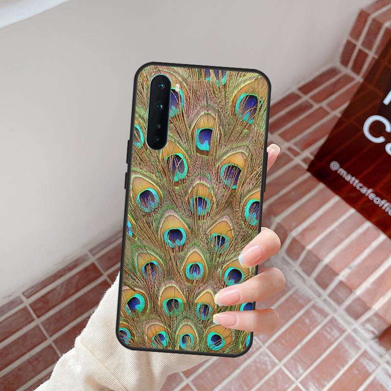 Peacock Feathers Case For OnePlus Nord 5 CE 2 3 4 Lite N20 N30 OnePlus 15 13 12 11 10R 13R 10T 13T 12R Cover