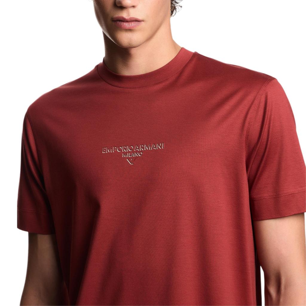 Emporio Armani Lyocell Blend Knit Logo T-Shirt Men Tops EM002838-AF10761-U5035