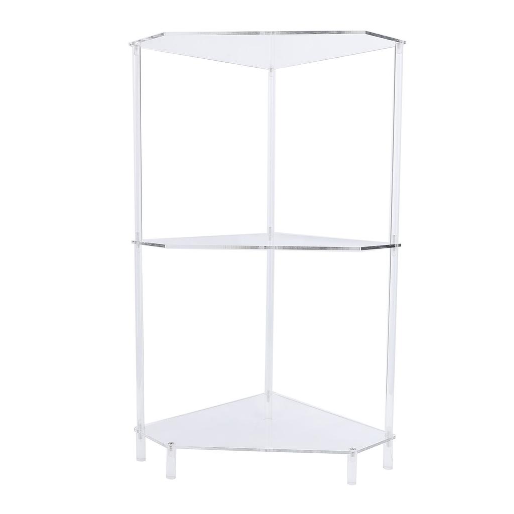 3 Tier Triangular Acrylic Corner Side Table Small Corner Side Table Bathroom Organizer Water