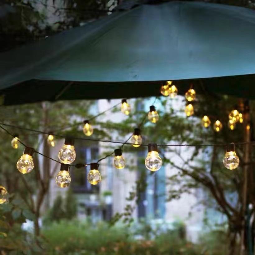 Vintage Solar LED String Lights - Waterproof Outdoor Garden and Courtyard Decor Lights
