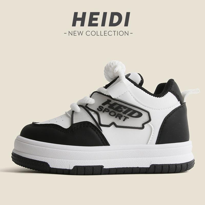 

Children s Sneakers2026Spring and autumn boys casual sneakers, new high-top girls white shoes, soft-soled baby shoes 21-26（One Hand Shot6Dou чёрный