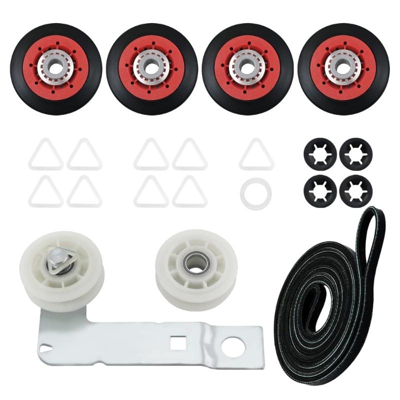 4392067 Dryer Maintenance Kit Includes Support Rollers Idler Pulley Assembly and Drum Belt for Seamless Installation