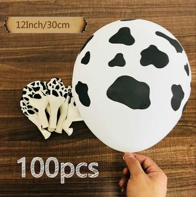 100 יחידות/12 אינץ' 30 ס"מ עבה יותר בלוני לטקס הדפסת פרה בלוני דקור מסיבת יום הולדת לילד