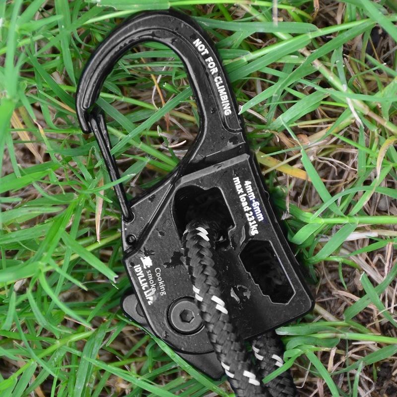 Aluminum Tent Rope Tensioner 5MM 5M Non-Slip Adjuster Buckle High Load Capacity for Camping Outdoor Gear