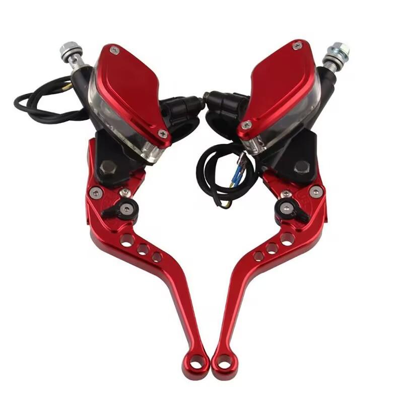 Elektrische Motorradmodifikation mit nicht-Brembo Bremssattel seitlich montiertem Druckgriff und faltbarer Hydraulikpumpe für HONDA