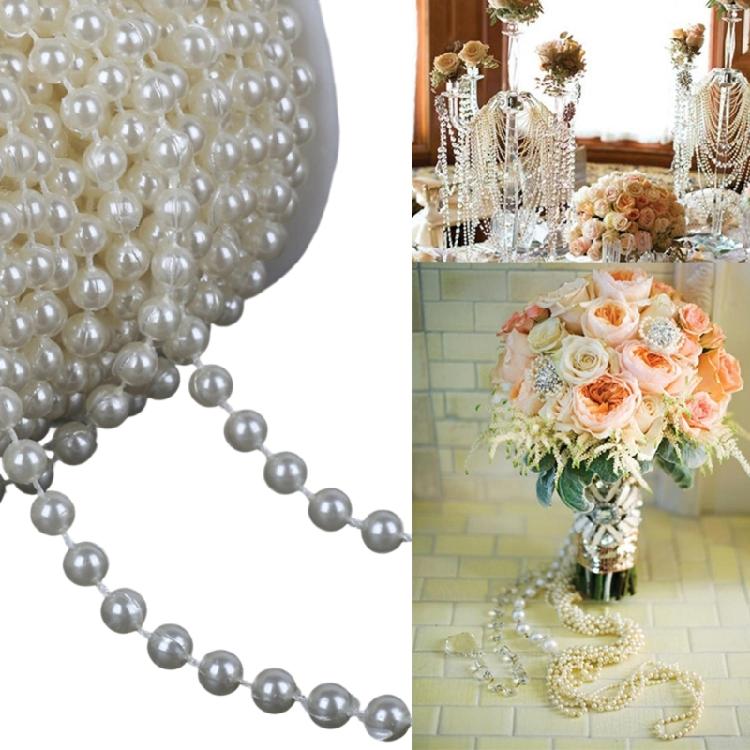 Imitation Pearls Beads Chain for Wedding Party Decoration Artificial Pearls Resin Beads for Art Craft and Jewelry Making