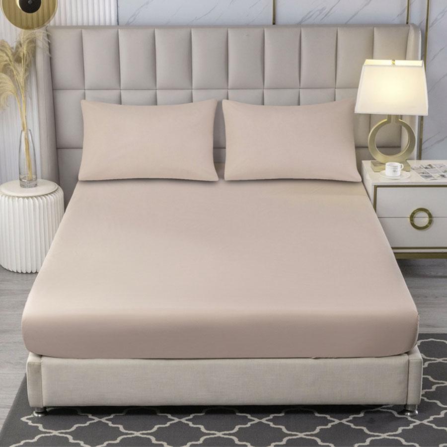 1pc Waterproof Mattress Protector Breathable Mattress Cover Anti-mite Anti-bacterial Fitted Bed Sheet (No Pillowcase)